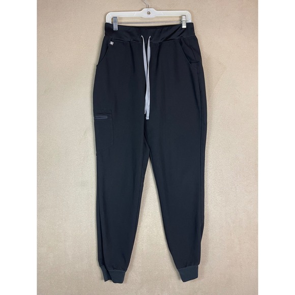 FIGS Technical Collection Black Jogger Scrub Pants Women's M/T Medium Tall - Picture 1 of 12